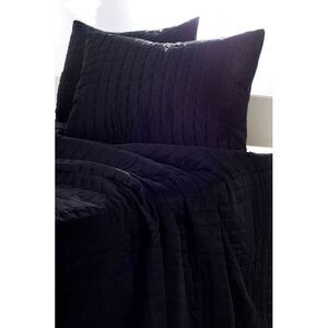 Rizzy Home Satinology Black Queen Size Quilt 86 Inches X 92'